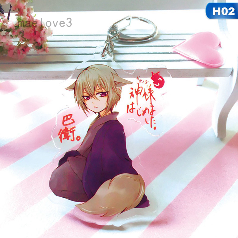maelove3 Móc chìa khóa mặt nhân vật phim hoạt hình Kamisama Kiss Tomoe Nanami Mizuki Kurama 3d