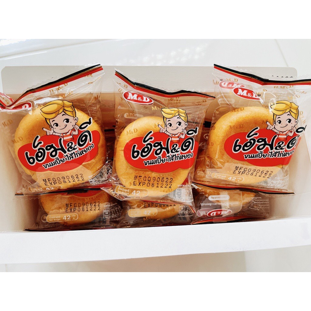 Hộp 12 cái Bánh chà bông gà M&D 550g - Thái Lan