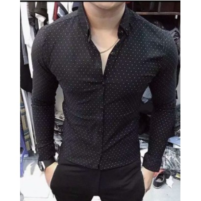 Áo sơ mi họa tiết chấm bi, nhiều màu đủ size, thiết kế trẻ trung, kiểu dáng Hàn quốc, thoáng mát.