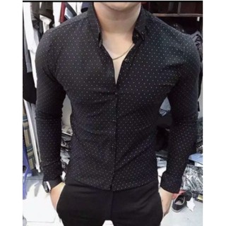 Áo sơ mi họa tiết chấm bi, nhiều màu đủ size, thiết kế trẻ trung, kiểu dáng Hàn quốc, thoáng mát.
