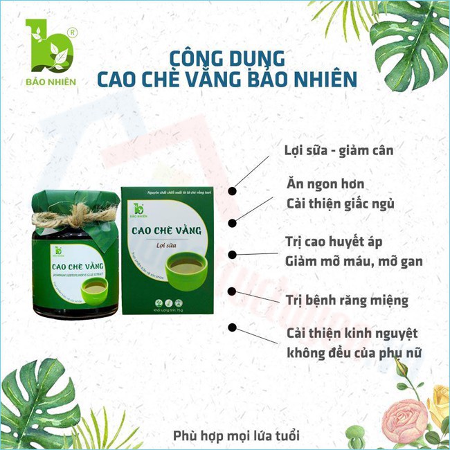 Combo 2 Cao Chè Vằng Lợi Sữa - Bảo Nhiên (Việt Nam)