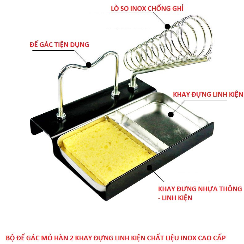 MỎ HÀN CHỈNH NHIỆT 60W 936 + TẶNG 5 MŨI HÀN + ĐẾ GẮC