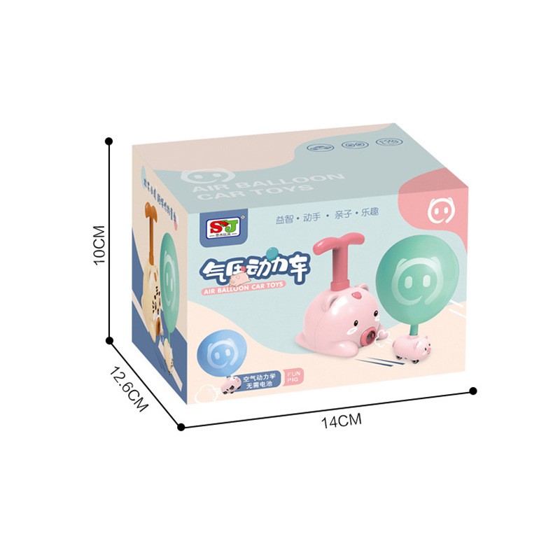 Đồ chơi vui nhộn xe bơm bóng bay hình heo và gấu cho bé, đồ chơi trẻ em Mumbaby 06