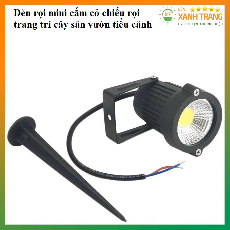 Đèn LED ghim cắm cỏ sân vườn COB 5W chuyên dùng trang trí chiếu cây cảnh, tiểu cảnh ngoài trời, sân vườn ngoài trời