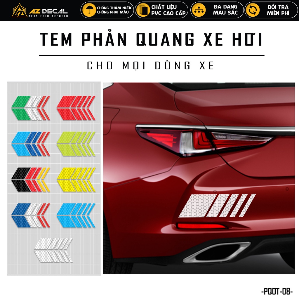Tem Phản Quang Ô Tô Mẫu Cờ Italy, Đức, Pháp, Performance | PQOT-08 | Decal Dán Cửa Xe Cản Sau Kính Lái Xe Hơi Oto ...