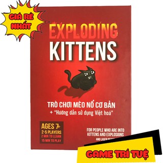 Đồ chơi Bài Mèo nổ bản Việt hóa cơ bản, chất lượng cao, chơi nhóm từ 2 đến 5 người, board game giải trí hấp dẫn, giá rẻ