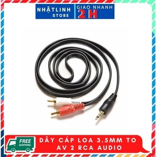 Cáp âm thanh 1 đầu 3.5 ra 2 đầu av 1.5m-3m-5m