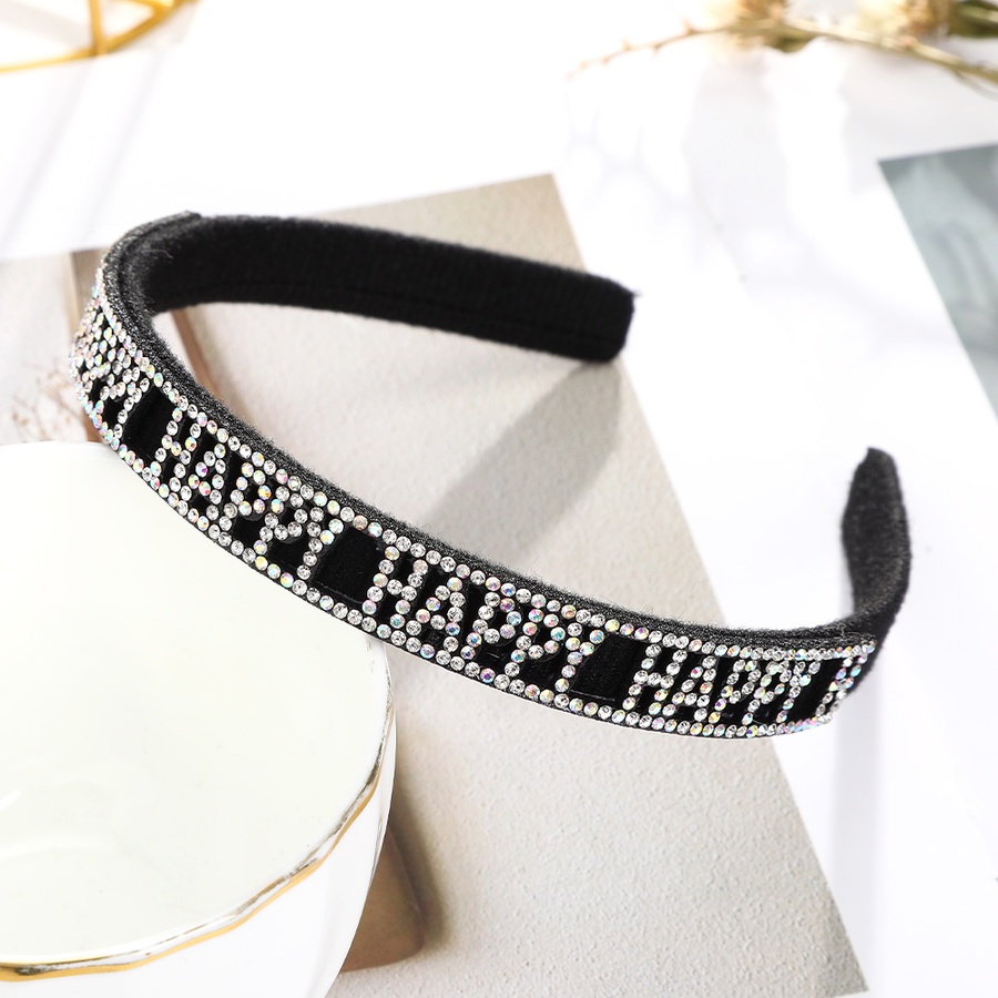 Băng đô đính đá pha lê chống trượt phong cách Hàn Quốc thời trang cho nữ