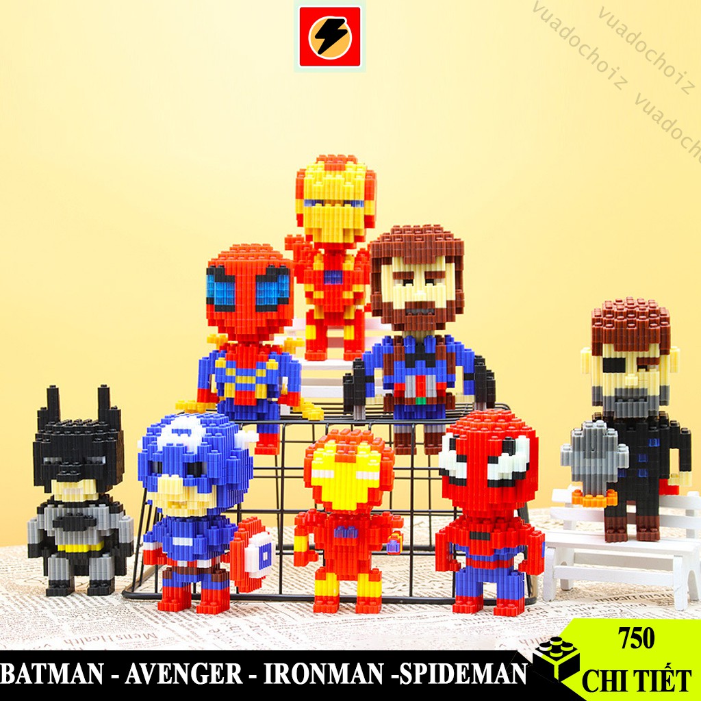 [750 CHI TIẾT] Đồ chơi Lego Avenger các nhân vật siêu anh hùng / Lego Spide man / Lego Iron man / Lego Batman