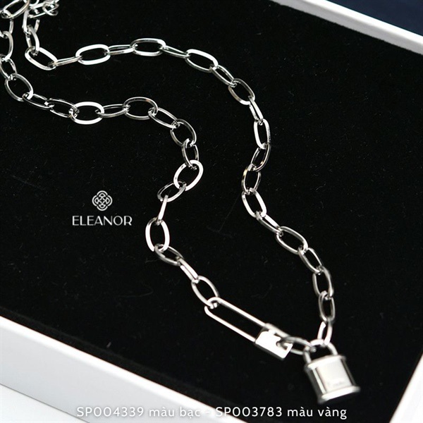 Dây chuyền nữ Eleanor Accessories mắt xích mặt khóa phụ kiện trang sức cá tính độc đáo