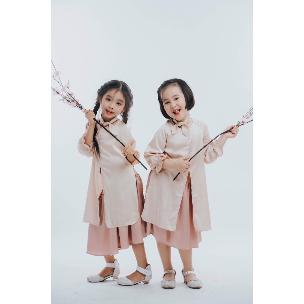 Set Áo dài cách tân cho bé quá đẹp (2-6Y)