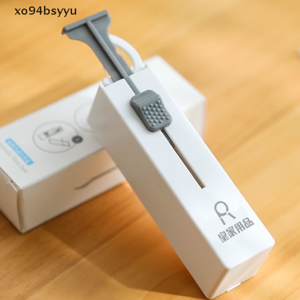 Set 4 tăm chỉ nha khoa/ Hộp đựng tự động + tăm chỉ nha khoa tiện lợi