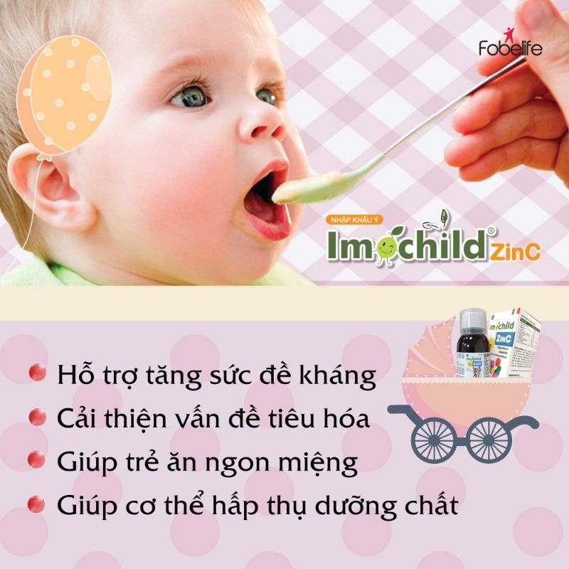 IMOCHILD ZINC kẽm nước 100ml hỗ trợ tăng đề kháng, ăn ngon miệng ở trẻ