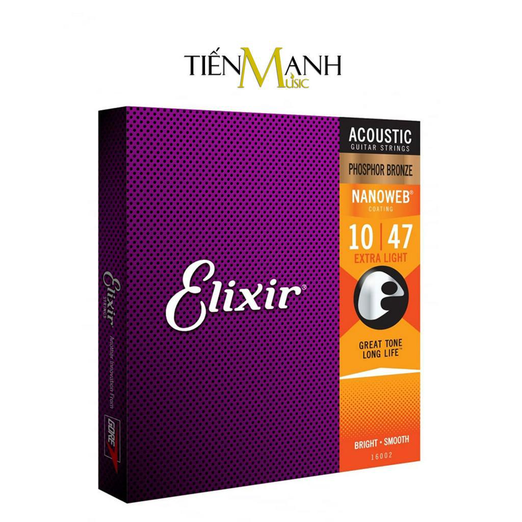 Dây Đàn Guitar Acoustic Elixir 16002, 16027, 16052, 11002, 11027, 11052 - Phosphor Bronze cỡ 10, 11, 12