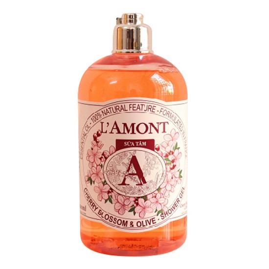 Combo Chăm Sóc Da Sữa Tắm (500ml) Và Sữa Dưỡng Thể (250ml) L'amont En Provence Cherry Blossom (Hương Hoa Anh Đào)
