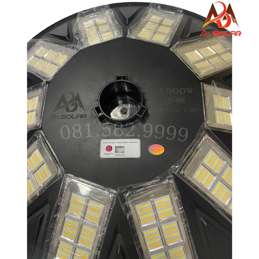 Đèn Năng Lượng Mặt Trời Sân Vườn, Đĩa Bay UFO Tròn Siêu Sáng, Chống nước IP 68, Cảm Biến Chuyển Động - ABM SOLAR