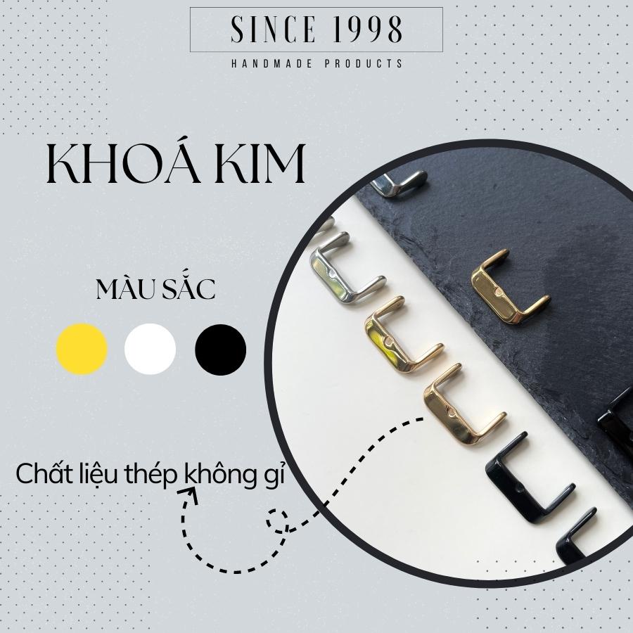 Khoá Đồng Hồ Thép Không Gỉ Cao Cấp, Chính Hãng, Mạ Tĩnh Điện, Nhiều Màu, Nhiều Size 18mm, 20mm