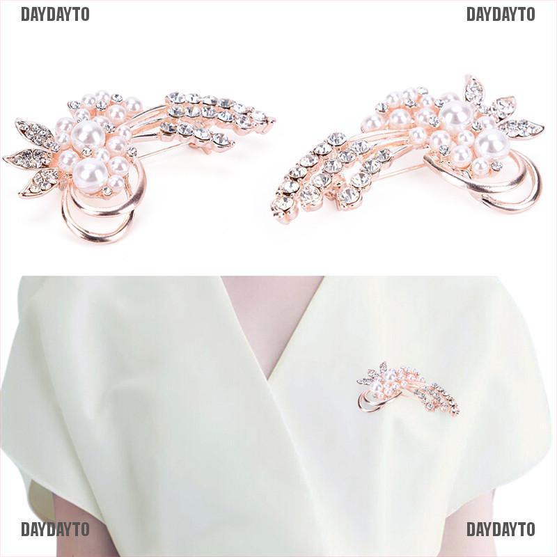 Trâm Cài Áo Hình Hoa Đính Ngọc Trai Giả Thời Trang Vintage