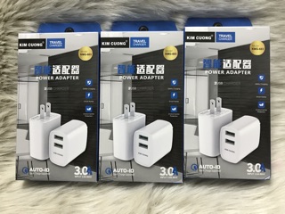 Cóc Sạc IPhone/ Ipad/ Samsung/ TAB ( 2 Cổng USB SẠC NHANH )