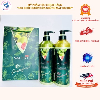 Cặp dầu gội, xả bưởi cao cấp grapefruit valer chống rụng tóc 850ml