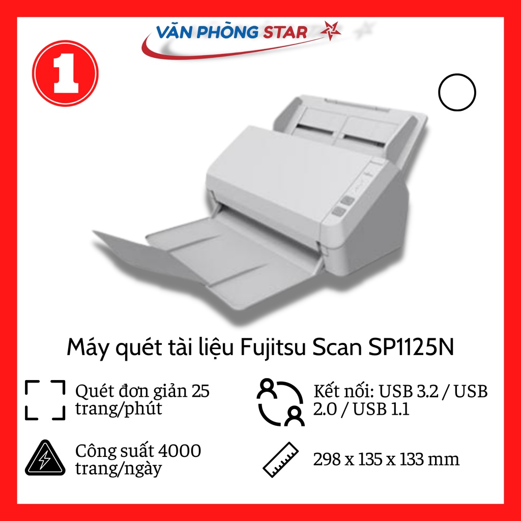 Máy quét nạp tài liệu tự động Fujitsu Scan SP1125N