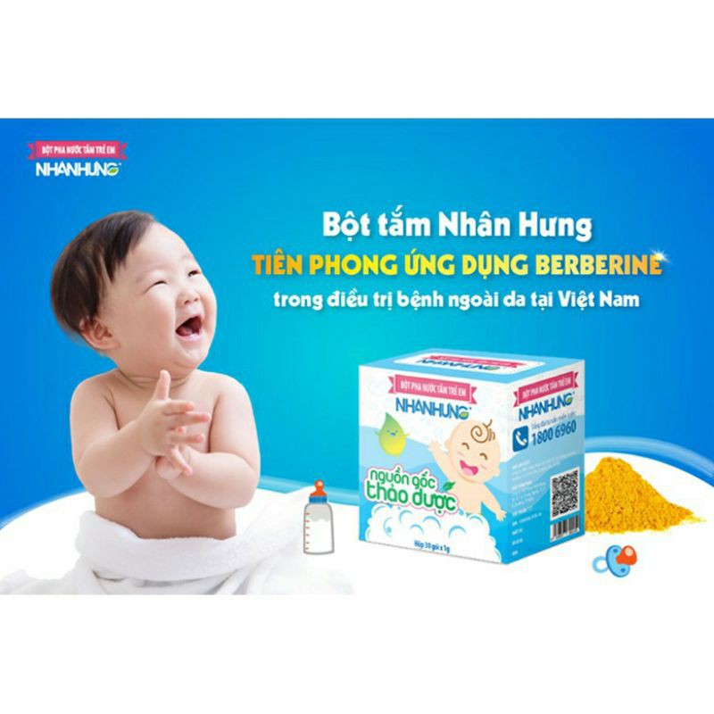 Bột tắm nhân hưng hộp 30g hạn mới nhất
