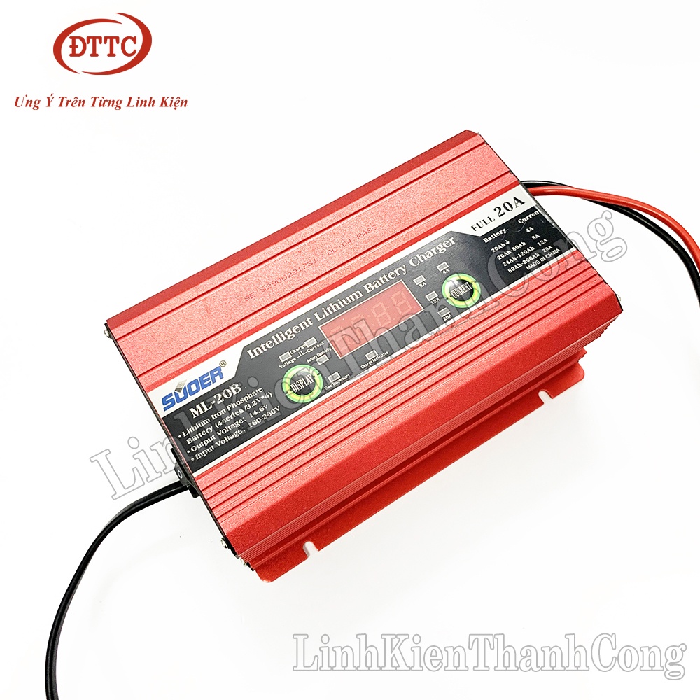 Bộ Sạc Pin Sắt LiFePO4 4S 14.6V 20A ML-20B SUOER (Chính Hãng)