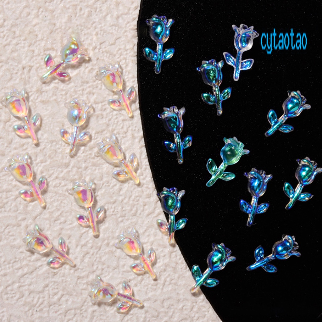 Set 30 Bông Hoa Hồng 3D Trang Trí Móng Tay Dễ Thương