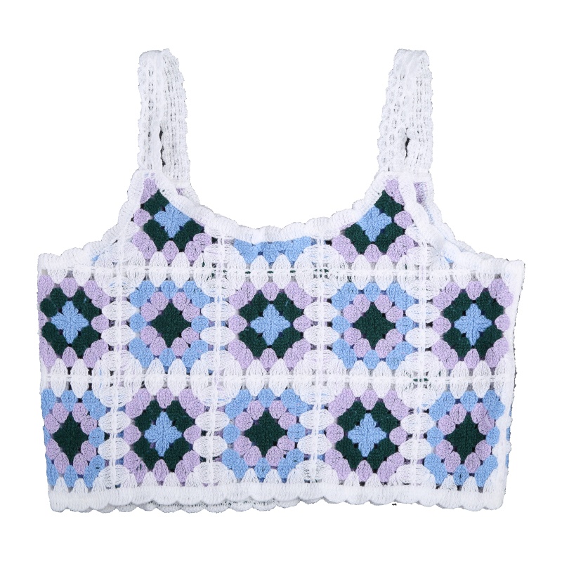 Áo Croptop Dệt Kim Không Tay Dáng Rộng Họa Tiết Hoa Nhiều Màu Sắc Thời Trang Mùa Hè Cho Nữ