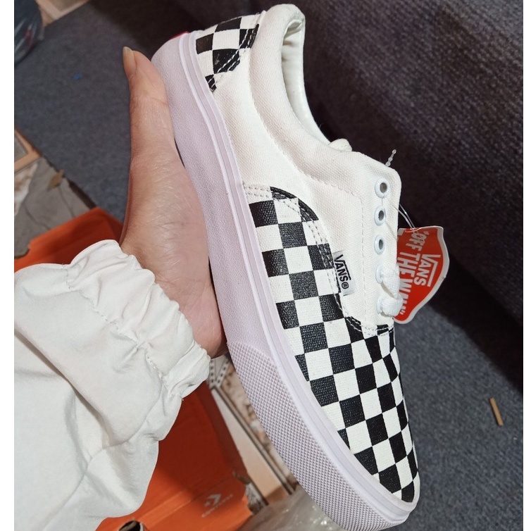 Giày Vans caro buộc dây 💥 Giày thể thao sneaker nam nữ Vans caro dây classic vải canvas Full Box
