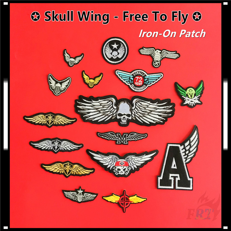 1 Sticker Ủi Thêu Hình Đôi Cánh