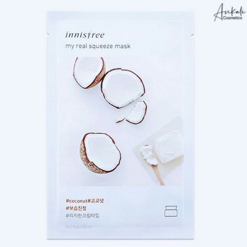 Mặt Nạ Giấy Dưỡng Da Innisfree My Real Squeeze Mask Coconut Dừa 20ml