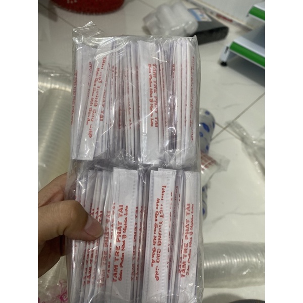 1 BỊT  GÓI  - Tăm giấy tre tiệt trùng - Tăm bọc giấy
