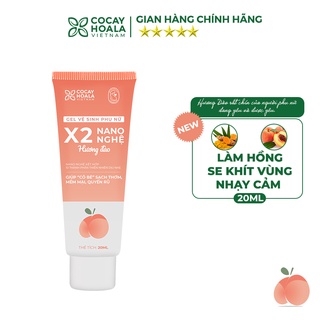 Dung Dịch Vệ Sinh Phụ Nữ Hồng Mịn Se Khít Gel X2 Nano Nghệ Đào Cocayhoala