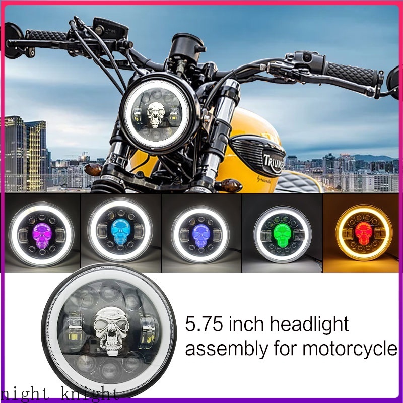 Đèn Pha LED 5.75 inch 4 Màu DRL 65W Chất Lượng Cao Cho Xe Mô Tô