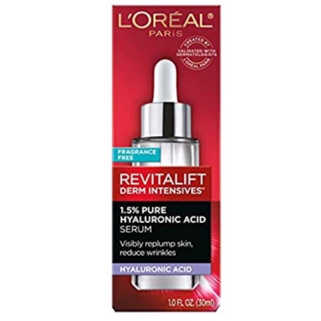 Serum dưỡng ẩm chống lão hoá da Loreal Revitalift Derm Intensives 1,5% pure Hyaluronic Acid 30ml hàng Mỹ