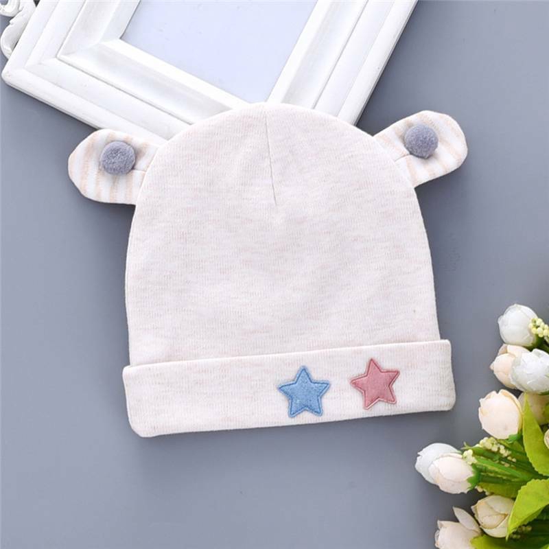 Mũ cotton sơ sinh nhiều mẫu đóng túi zip cho bé 0-1 tuổi (Loại mềm, dày dặn và mịn)