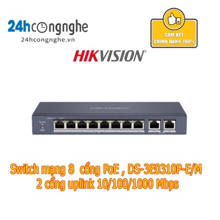 Switch mạng 10 cổng hikvision ds-3e0310p-e/m 0310, poe, 2 cổng uplink