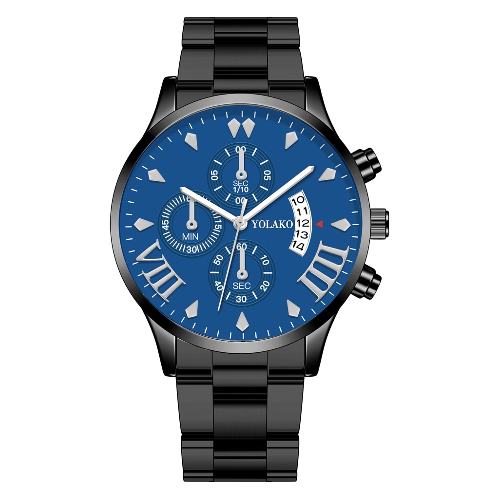 Men Stainless Steel Watch Luxury Calendar Quartz Wrist Watches Business Casual Watch For Man Clock