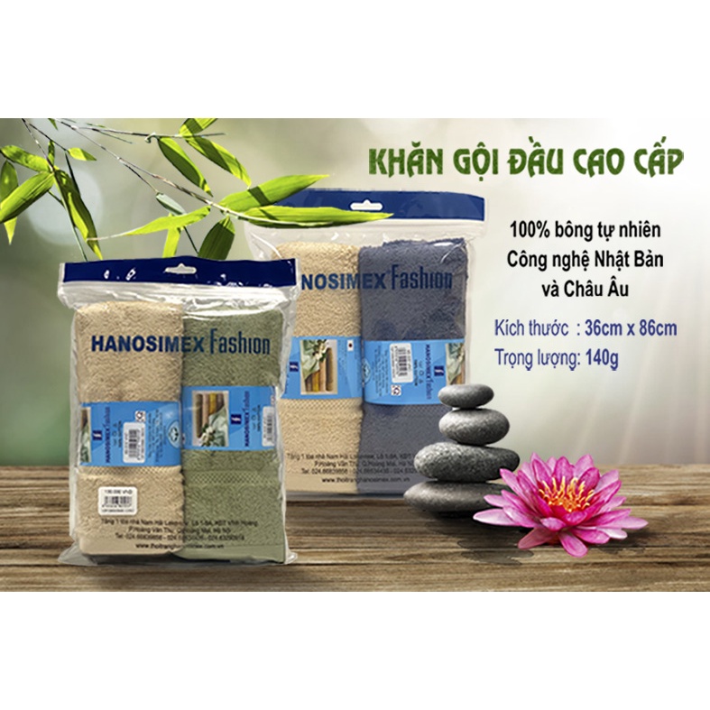 Combo Khăn gội đầu cao cấp Hanosimex 2in1