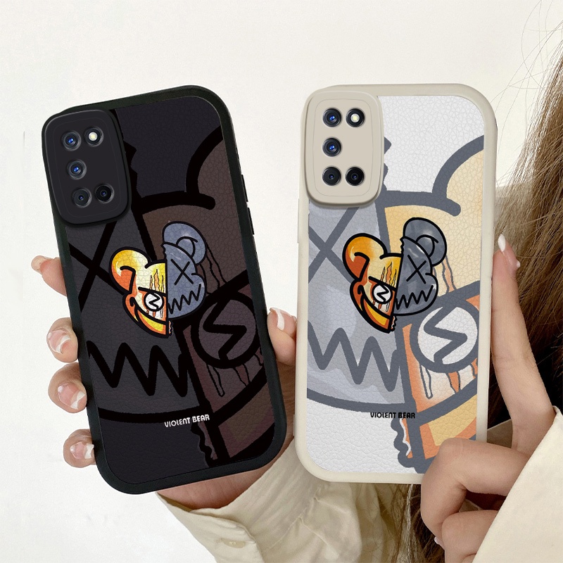 Casing For IPhone 13 12 11 Pro Max Xs X Xr Max 6 6s 7 8 Plus ProMax XsMax 6+ 6s+ 7+ 8+ ins Cool Little devil Violent Bear Fine Hole Lens Protection Lambskin Full Back Cover Shockproof Soft Phone Case KQ 23