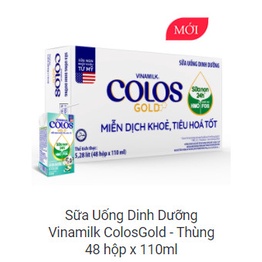 [HSD T5-2022] Thùng 48 Hộp Sữa Uống Dinh Dưỡng Vinamilk ColosGold 110ml