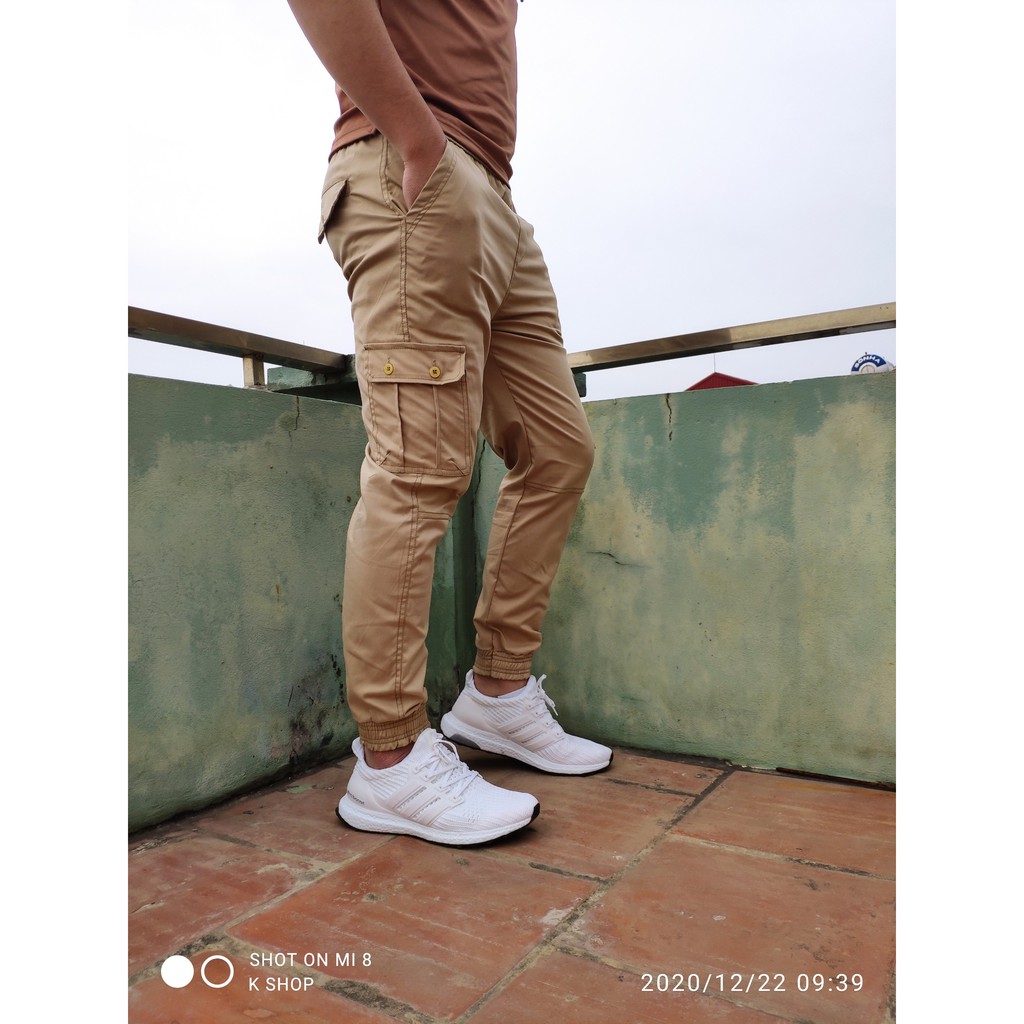 Quần jogger thể thao nam nhiều túi hộp , Quần kaki nam  bó ống co giãn vải đẹp ống dài mùa hè thu phong cách Hàn Quốc | BigBuy360 - bigbuy360.vn