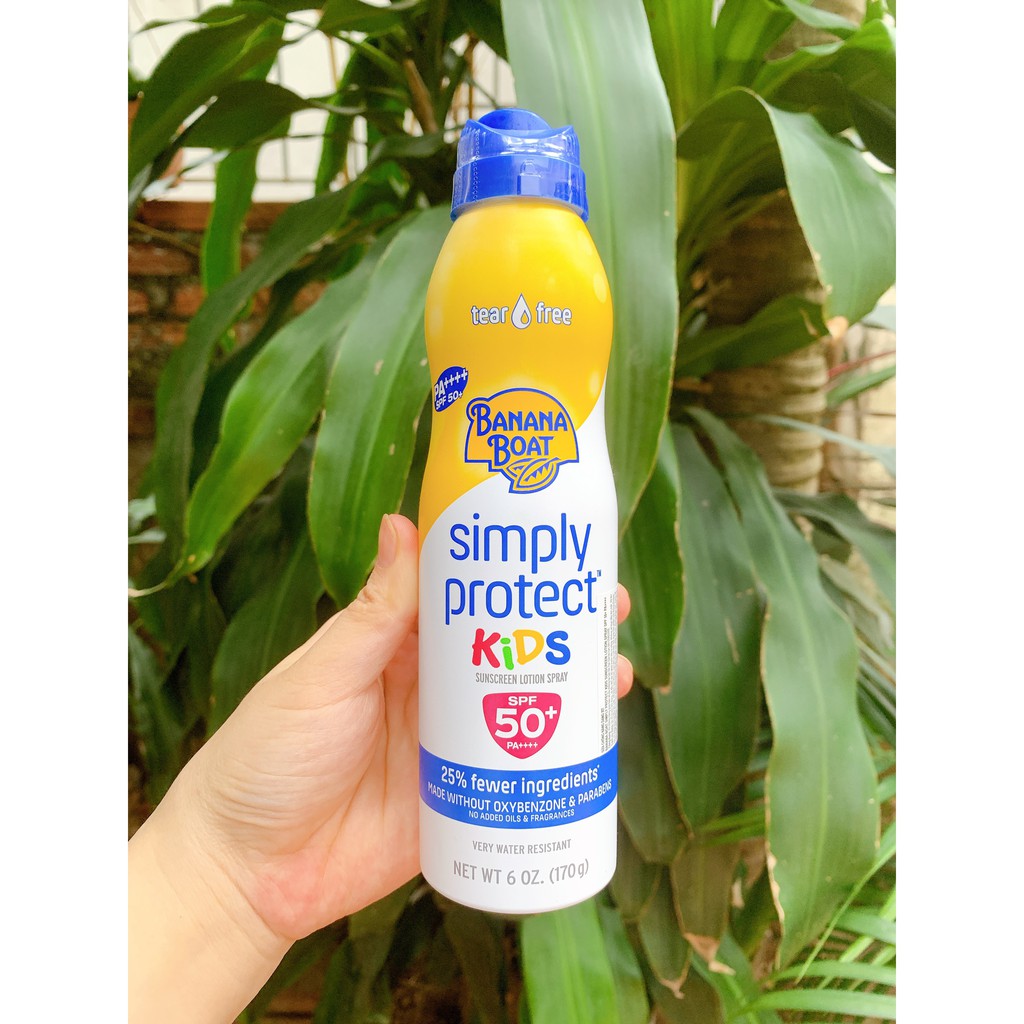 [USA 12/2024 ] XỊT CHỐNG NẮNG CHO TRẺ EM BANANA BOAT SIMPLY PROTECT KIDS SPF50-170ML