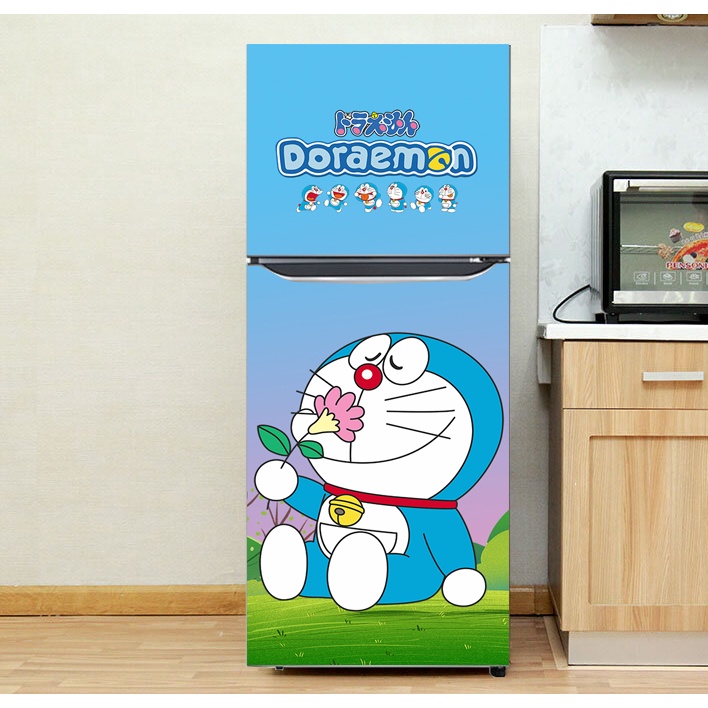 Decal dán tủ lạnh mẫu Doremon 19