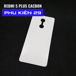 [Xiaomi Redmi 5/5 Plus/6 Pro/7/7 Pro/Mi A2 Lite] Dán lưng 3D vân Cacbon - Carbon