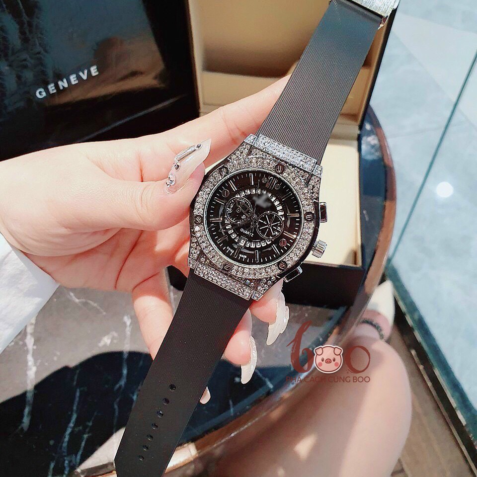 Đồng hồ Nam Nữ Hulot Dây Cao Su Thơm Hương Vanila FULL Đá Sang Trọng | BigBuy360 - bigbuy360.vn