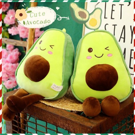 Gối Ôm Nhồi Bông Hình Quả Bơ Dễ Thương Thân Thiện Với Làn Da