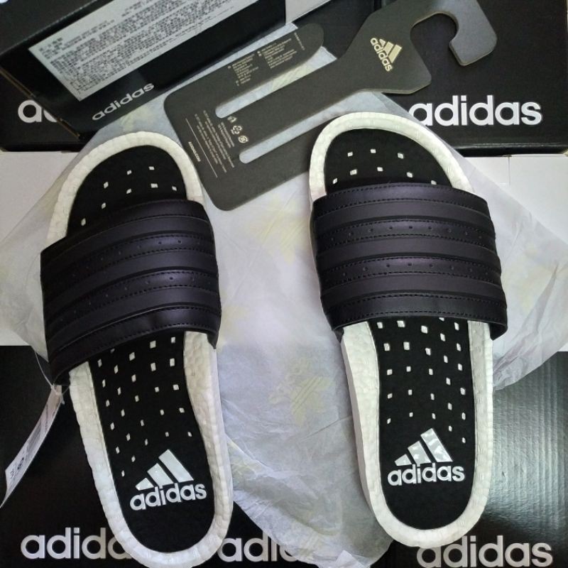 Dép Quai Ngang Thể Thao Adilette Boost All Black