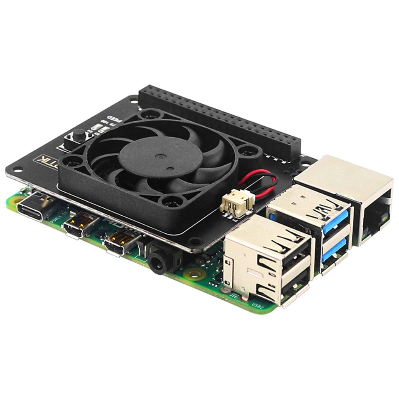 Mũ Lưỡi Trai Kèm Quạt Tản Nhiệt 2.56x2.25inches Cho Raspberry Pi 4B / 3B + / 3B
